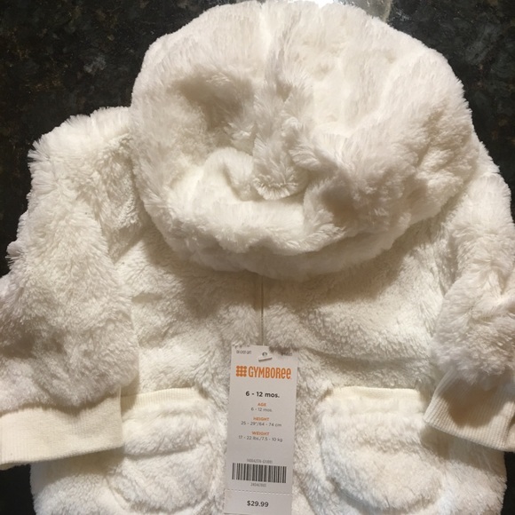 NWT Gymboree faux fur Coat in size 6-12 months - Picture 2 of 4